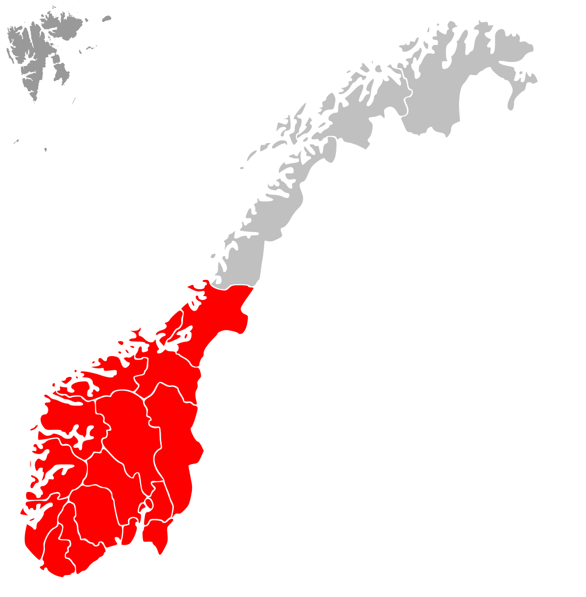 Frakt til Sør-Norge